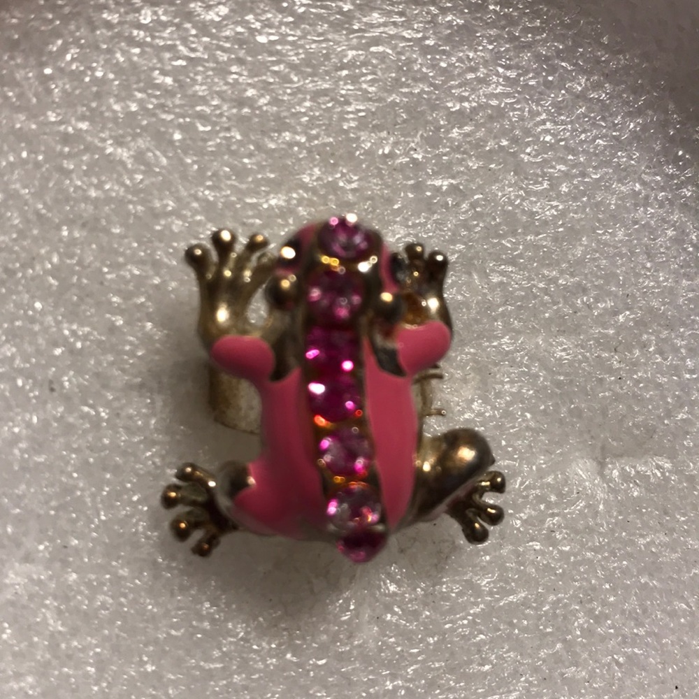 Pink Frog Ring - image 1